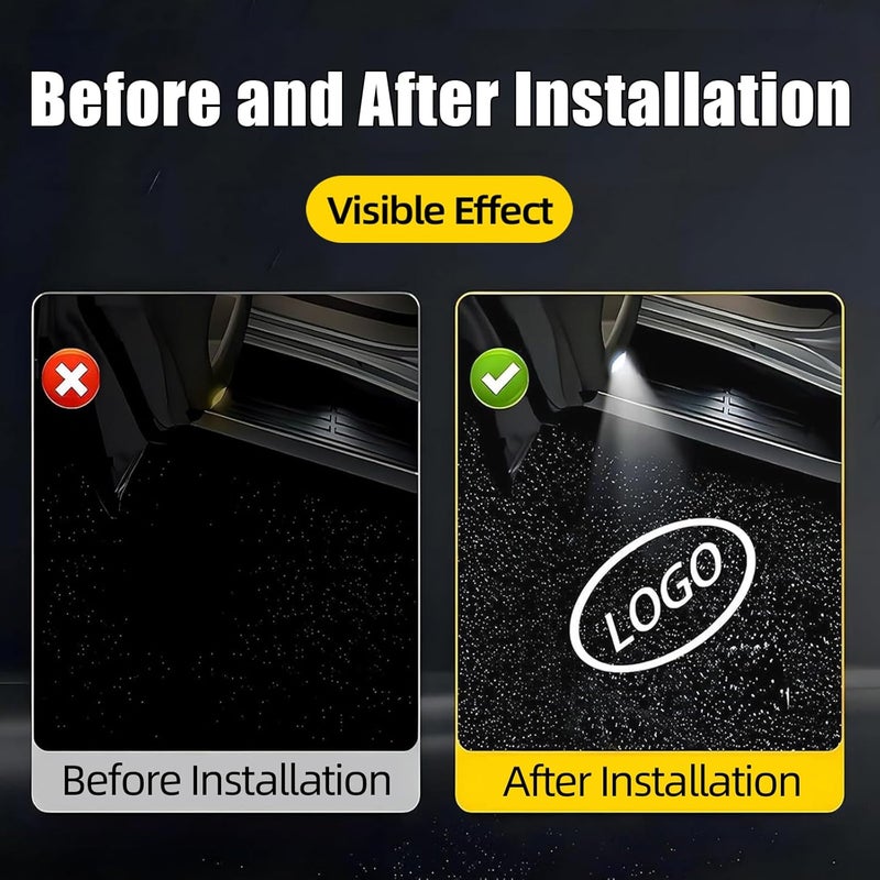 Thingrific 4Pcs Car Door Lights Logo Projector Compatible with LS/ES/is/LX/RX/GS/GX/RC/UX Car Accessories, No Fade HD LED Car Welcome Projector Lights, 3D Ghost Shadow Puddle Light - Image 3